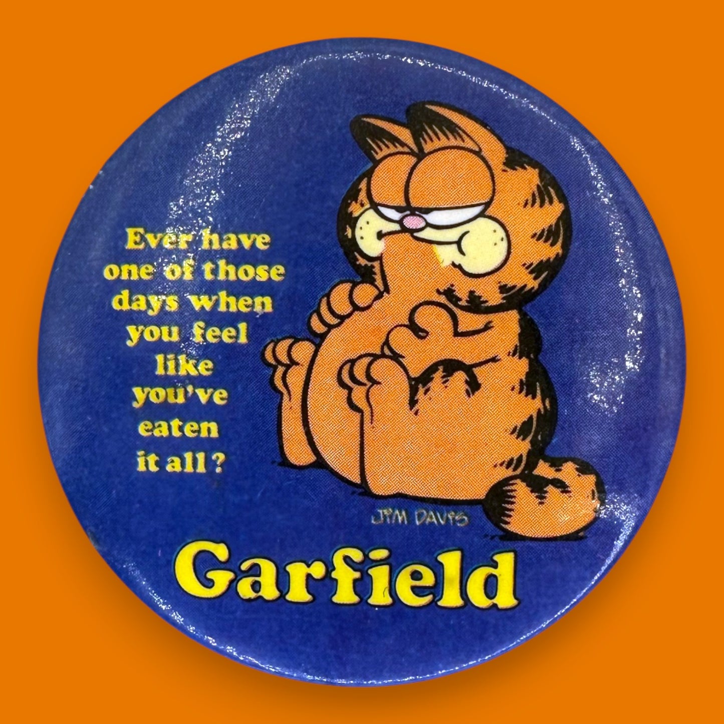 Vintage Garfield Cartoon Pinback Button Set of 9