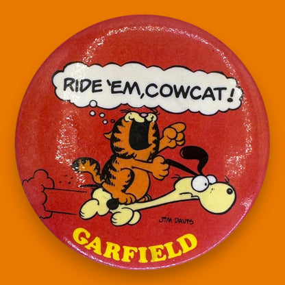 Vintage Garfield Cartoon Pinback Button Set of 9