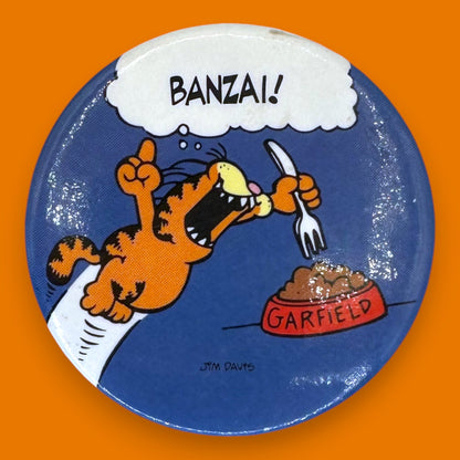 Vintage Garfield Cartoon Pinback Button Set of 9