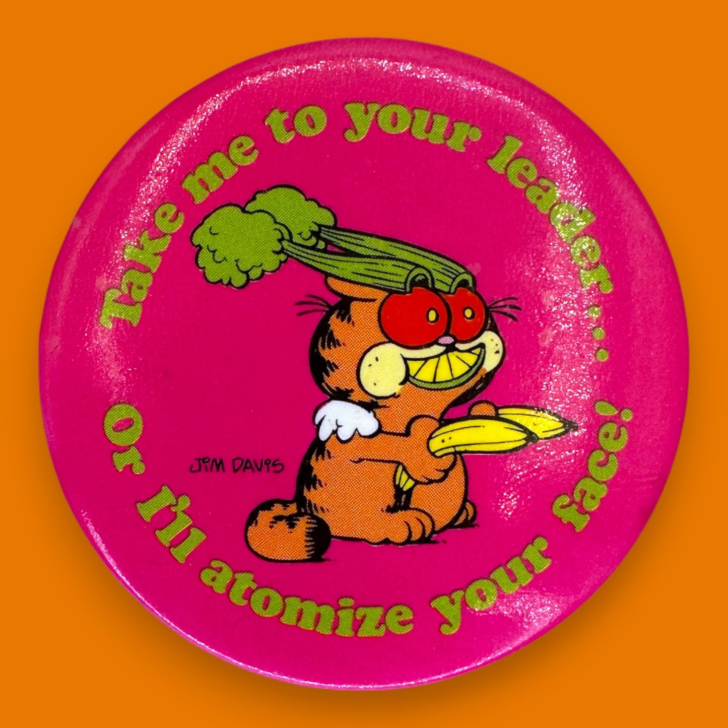 Vintage Garfield Cartoon Pinback Button Set of 9