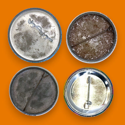 Vintage Charlie Brown and Snoopy Cartoon Pinback Set of 4