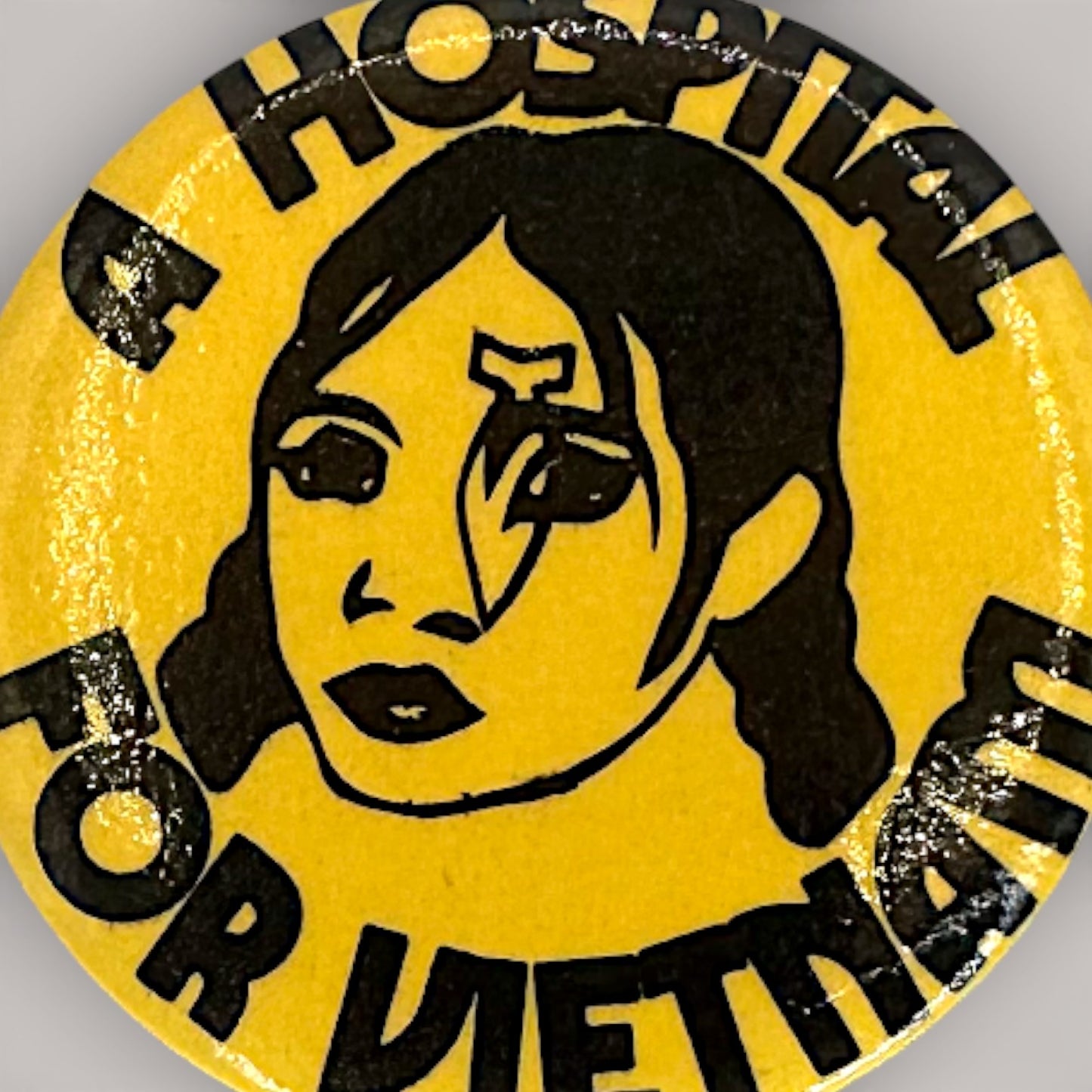 North Vietnam Hospital Pin Anti USA War Badge Communist Propaganda 1970s USSR Pinback