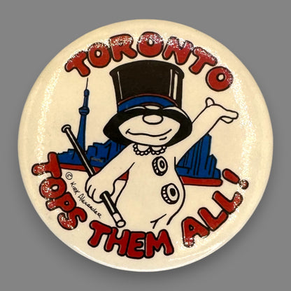 Vintage Kirk Alexander Cartoon Character Pinback Set of 6 - 1970's