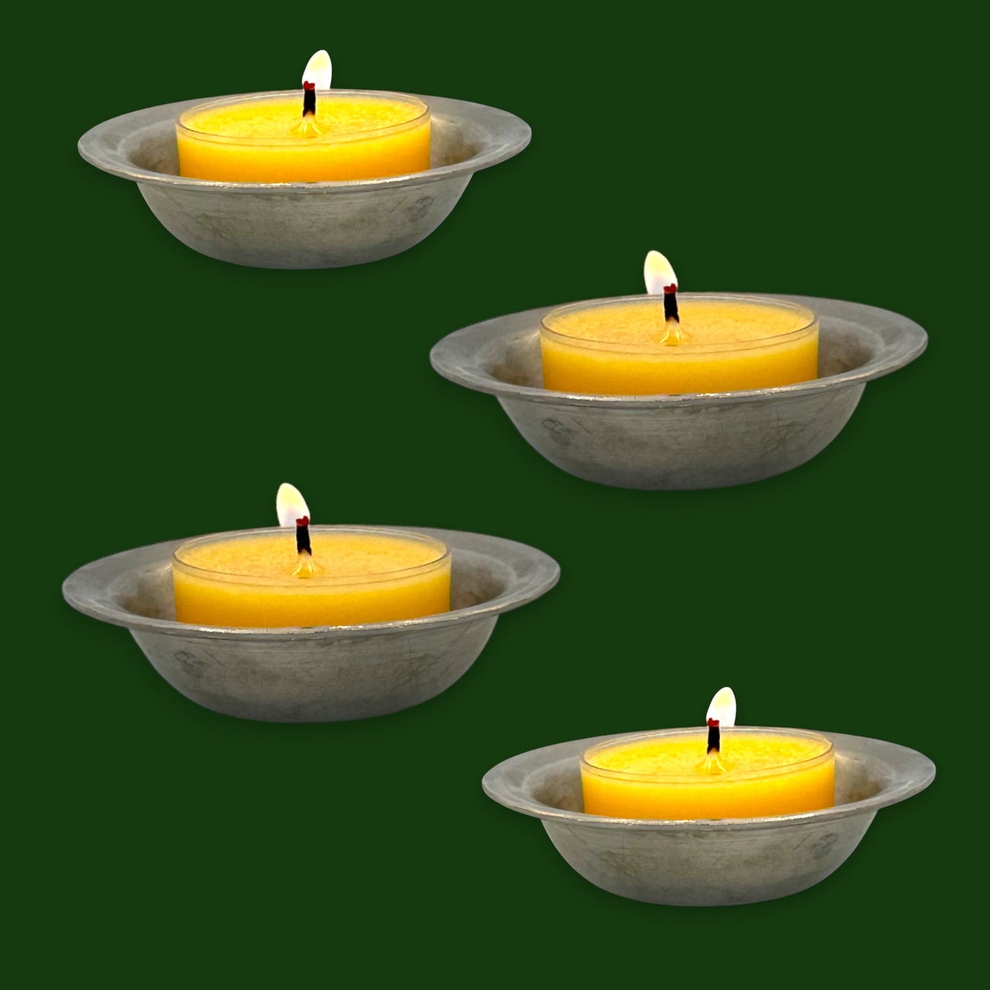 Pewter Votive Candle Holders by Tinn Oslo Set of 4