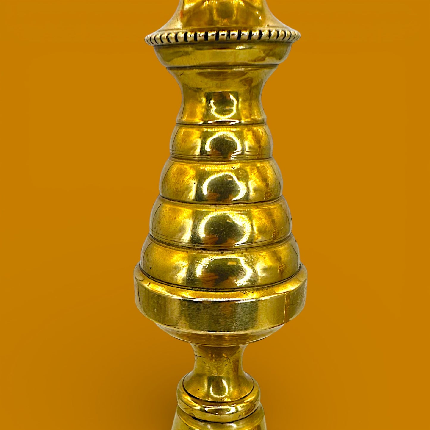 Antique Brass Candlesticks Pair Victorian 1893 Diamond Prince 12" England Rd 223580