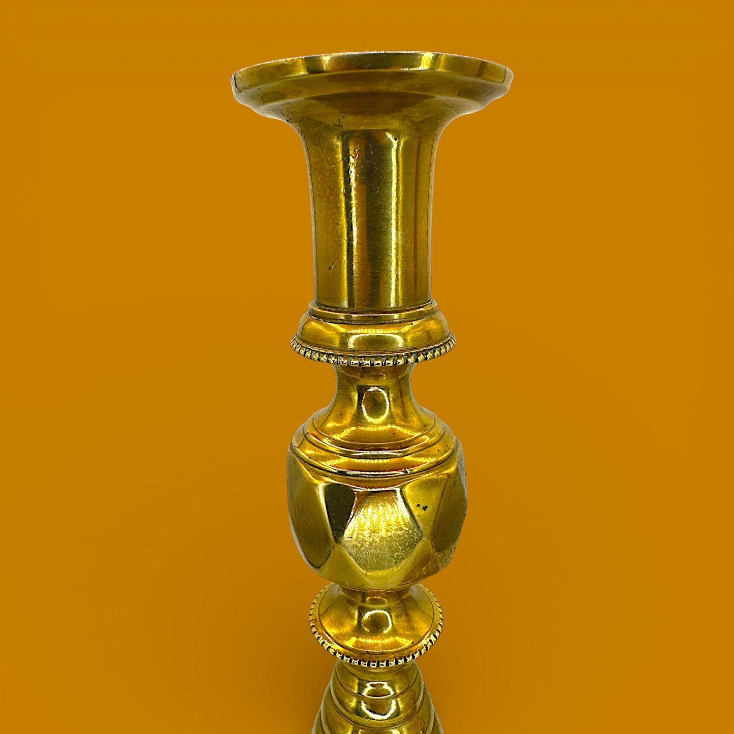 Antique Brass Candlesticks Pair Victorian 1893 Diamond Prince 12" England Rd 223580