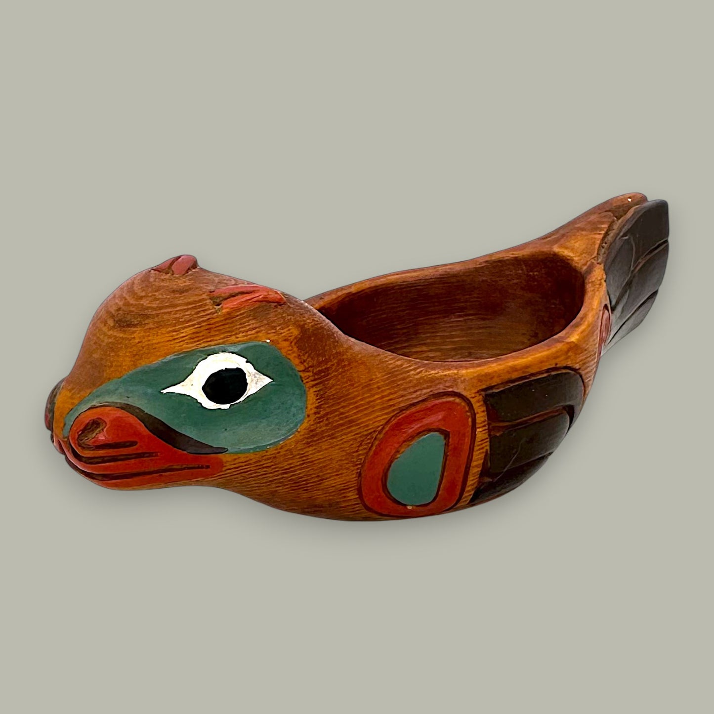 West Coast Eagle Bowl Pearlite Native Style Indigenous Art