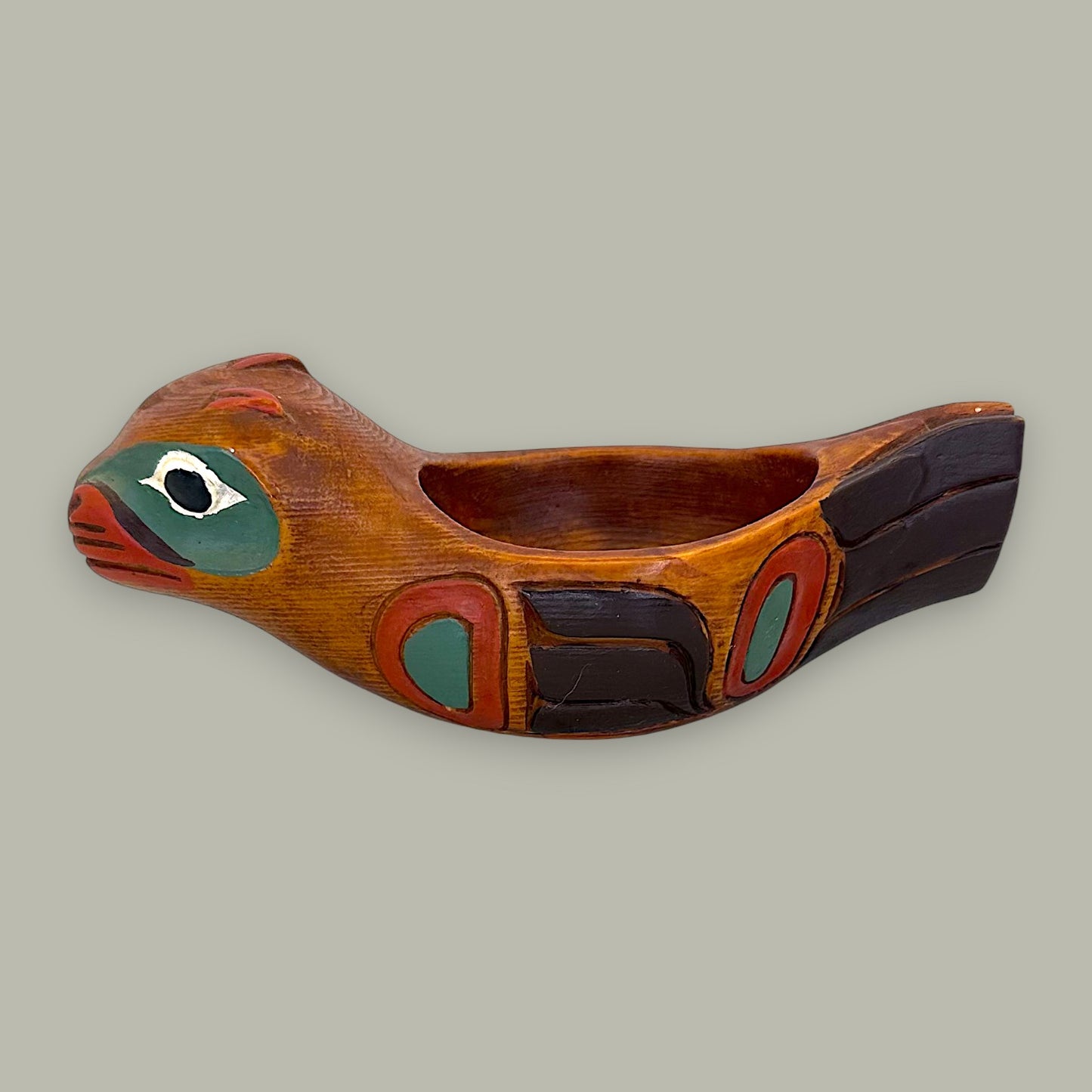 West Coast Eagle Bowl Pearlite Native Style Indigenous Art