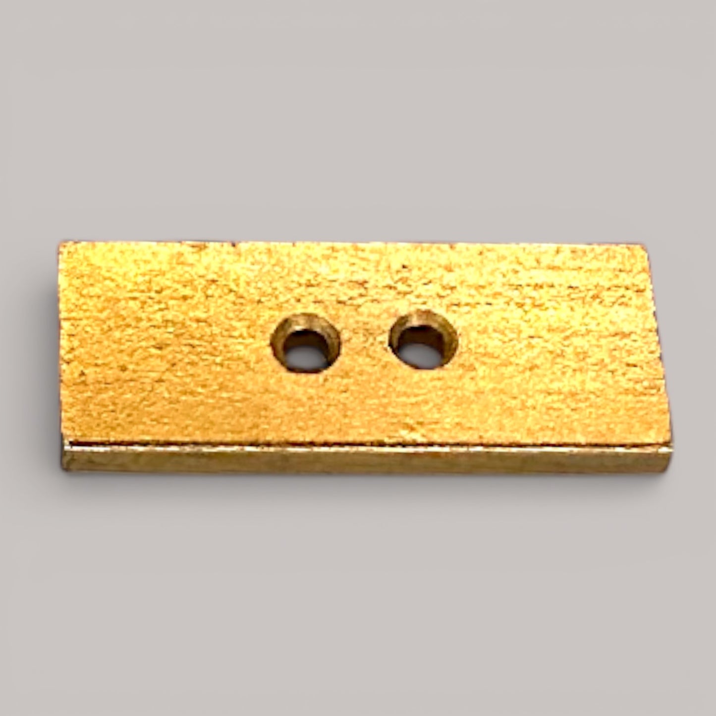 Vintage Brass Buttons Rectangular Gold Bar Set 4 Metal Sewing Findings 1.25 Inch