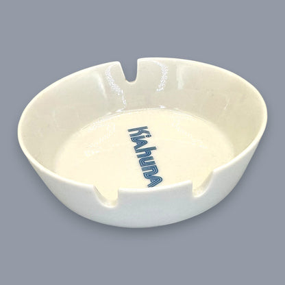 Kiahuna Plantation Kauai Ashtray Vintage Hawaii Souvenir Cream Ceramic