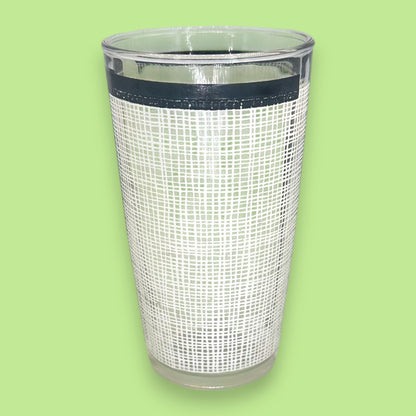 Libbey Glass Mid-Century Tumbler - Black and White Crosshatch