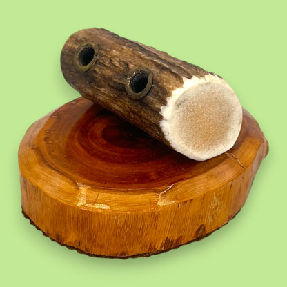 Antler and Cedar Wood Pencil Holder - Rustic Desk Accessory