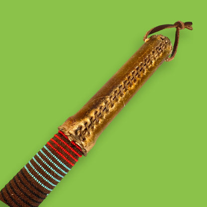 Indigenous Style Ceremonial Stone War Club, Handcrafted Tomahawk 16"