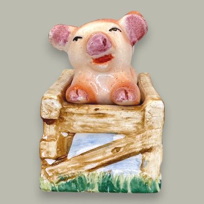Vintage Pigs in a Pen Salt & Pepper Shakers - Made in Occupied Japan