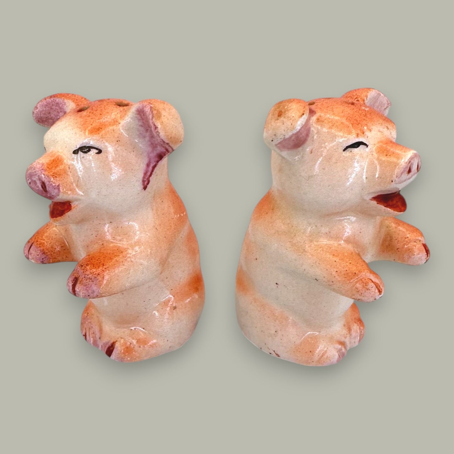 Vintage Pigs in a Pen Salt & Pepper Shakers - Made in Occupied Japan
