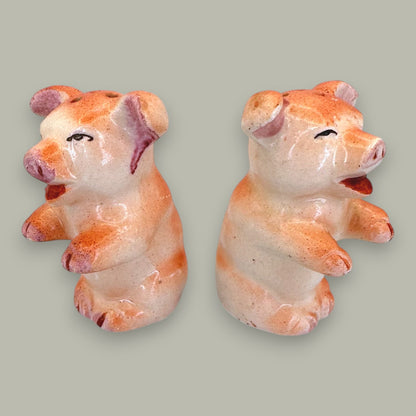 Vintage Pigs in a Pen Salt & Pepper Shakers - Made in Occupied Japan