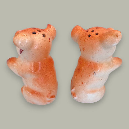Vintage Pigs in a Pen Salt & Pepper Shakers - Made in Occupied Japan