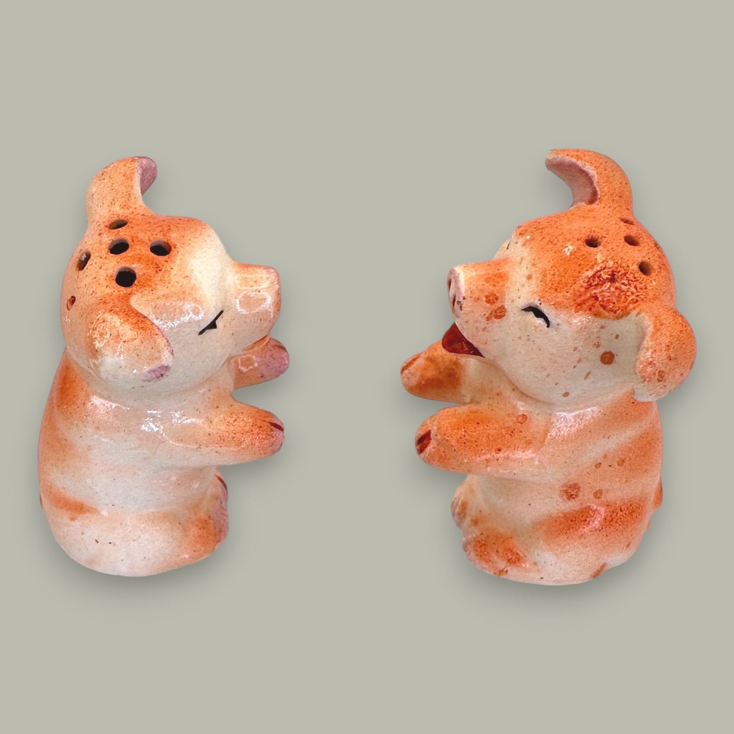 Vintage Pigs in a Pen Salt & Pepper Shakers - Made in Occupied Japan