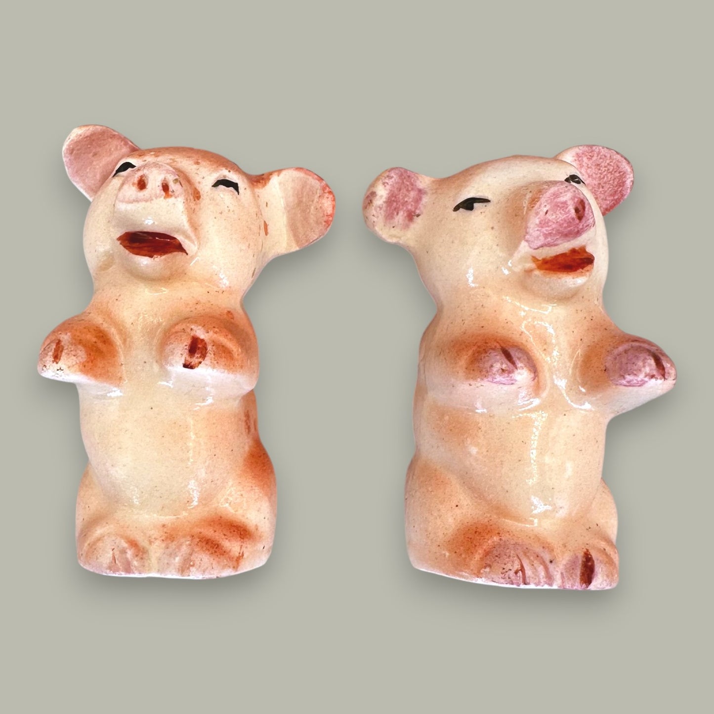 Vintage Pigs in a Pen Salt & Pepper Shakers - Made in Occupied Japan