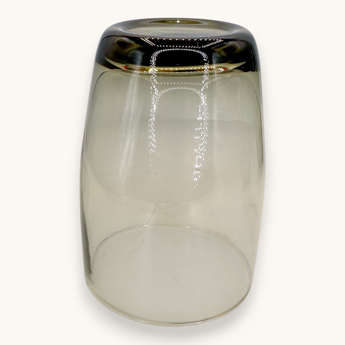 Mid-Century Olive Green Blown Glass Decanter Set - 3 Pieces