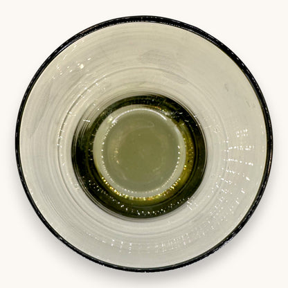 Mid-Century Olive Green Blown Glass Decanter Set - 3 Pieces