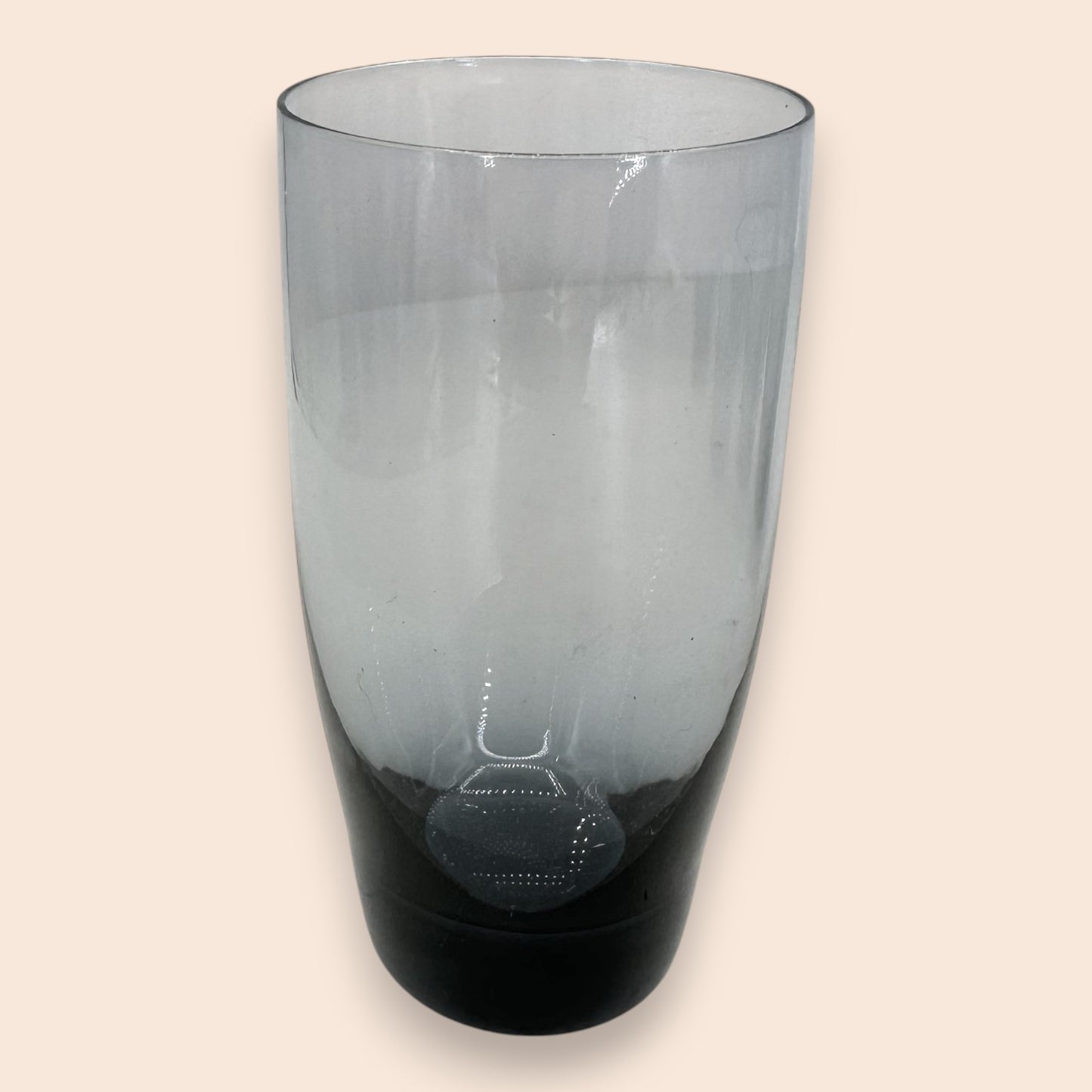 Mid-Century Blown Glass Decanter Set - Smoke Grey - 8 Pieces