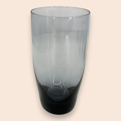 Mid-Century Blown Glass Decanter Set - Smoke Grey - 8 Pieces