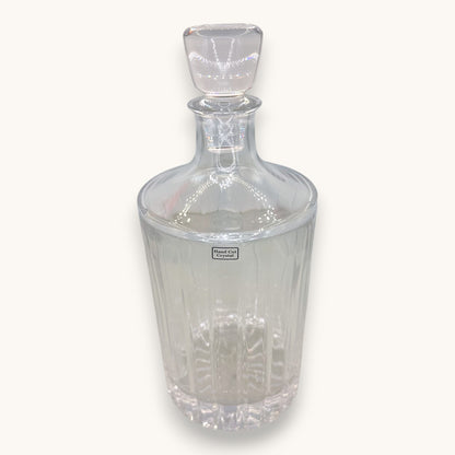 Vintage Hand Cut Crystal Liquor Decanter - Heavy Barware