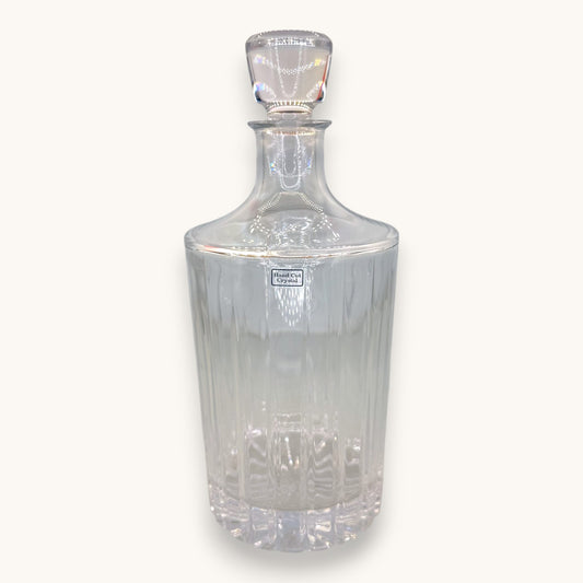 Vintage Hand Cut Crystal Liquor Decanter - Heavy Barware