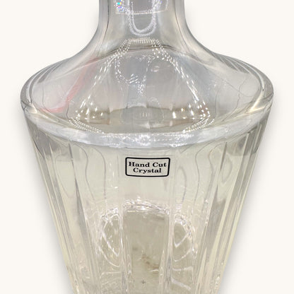 Vintage Hand Cut Crystal Liquor Decanter - Heavy Barware