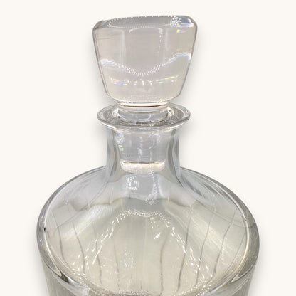 Vintage Hand Cut Crystal Liquor Decanter - Heavy Barware