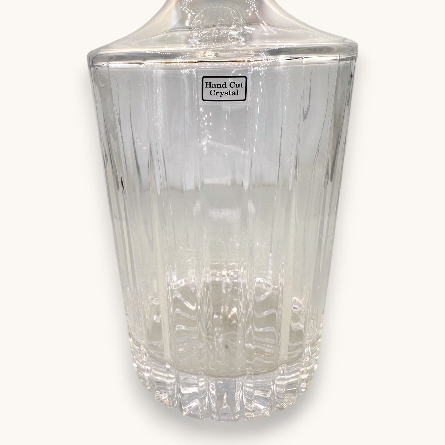 Vintage Hand Cut Crystal Liquor Decanter - Heavy Barware