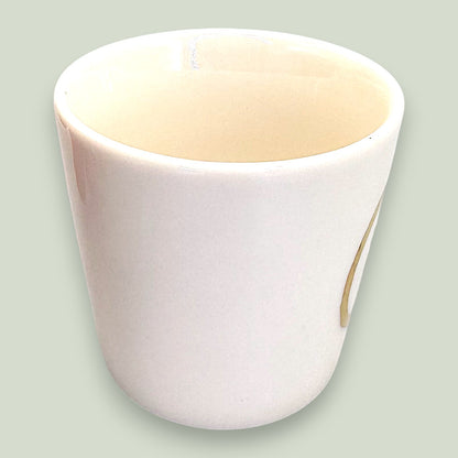 Starbucks Peace Sign Espresso Mug Gold White 3oz Demitasse Replacement Mug