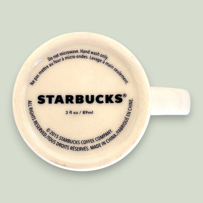 Starbucks Peace Sign Espresso Mug Gold White 3oz Demitasse Replacement Mug
