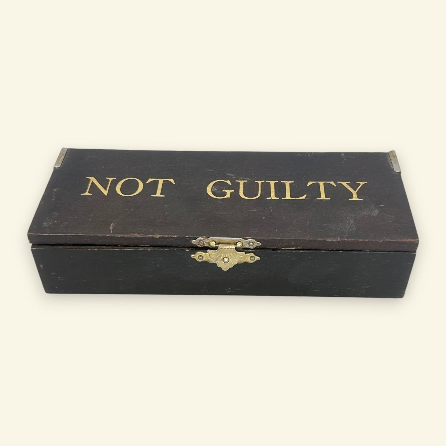 Solid Brass Gavel in Not Guilty Wood Presentation Box Attorney Law Gift