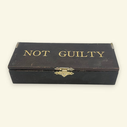 Solid Brass Gavel in Not Guilty Wood Presentation Box Attorney Law Gift