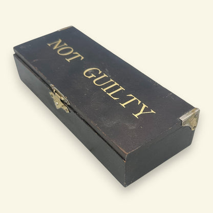 Solid Brass Gavel in Not Guilty Wood Presentation Box Attorney Law Gift