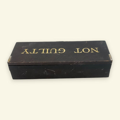Solid Brass Gavel in Not Guilty Wood Presentation Box Attorney Law Gift
