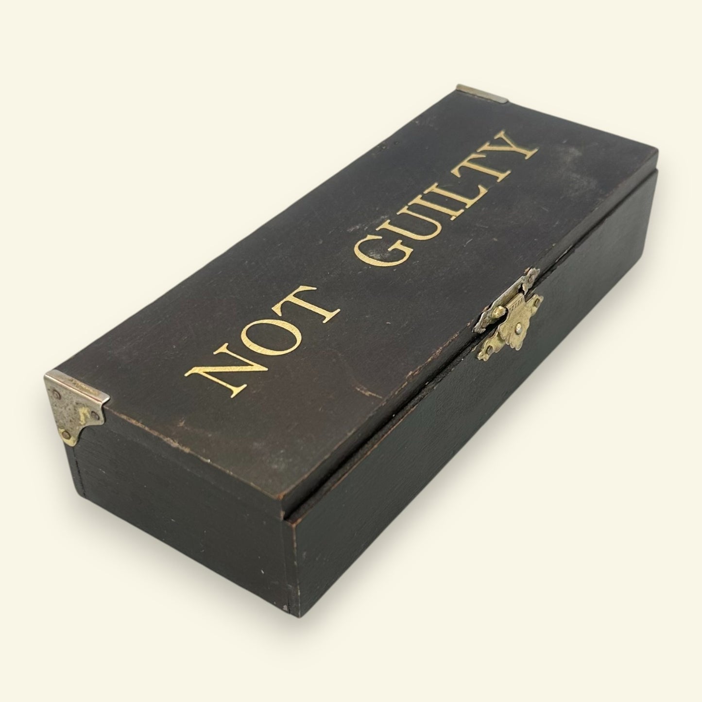 Solid Brass Gavel in Not Guilty Wood Presentation Box Attorney Law Gift