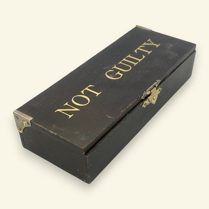Solid Brass Gavel in Not Guilty Wood Presentation Box Attorney Law Gift