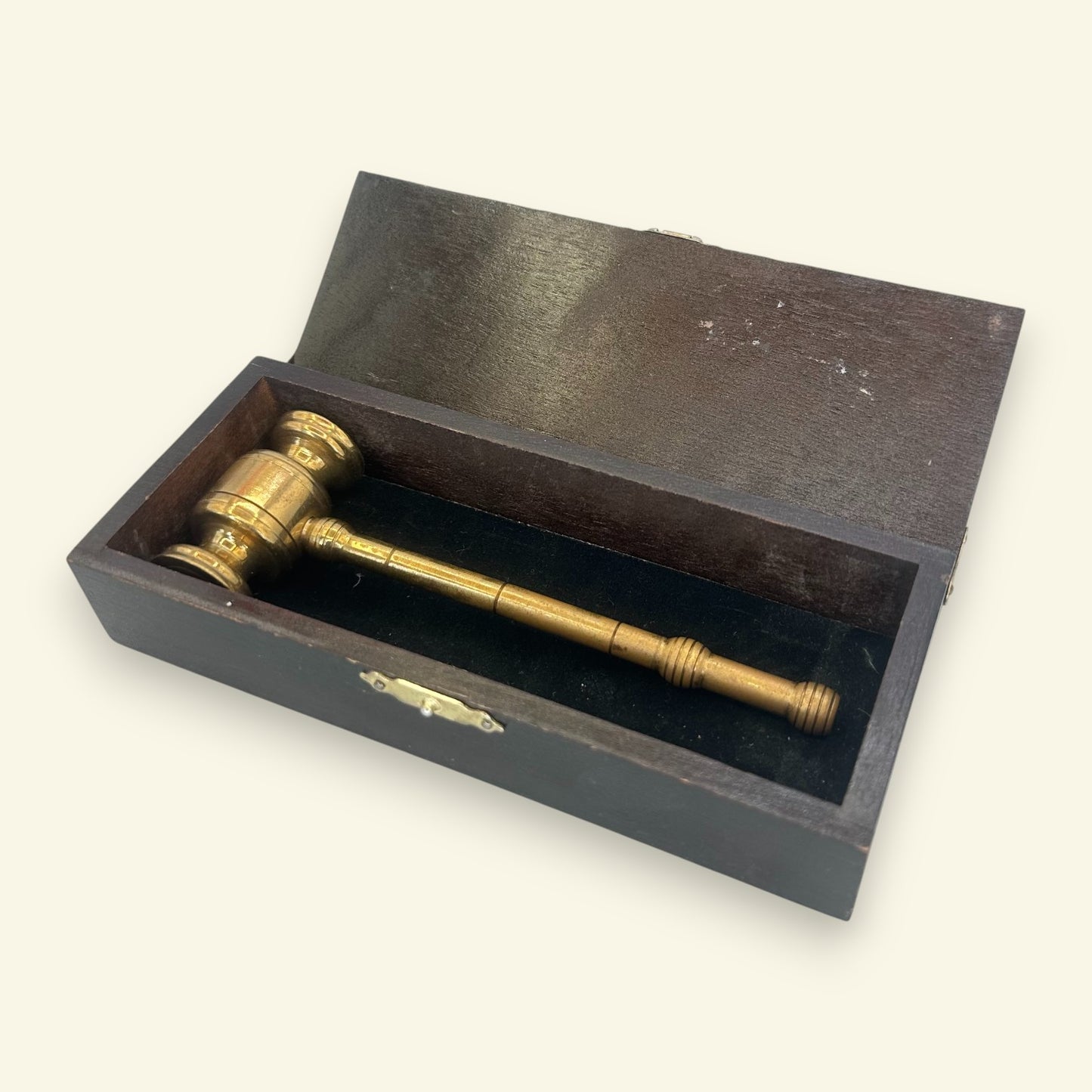 Solid Brass Gavel in Not Guilty Wood Presentation Box Attorney Law Gift