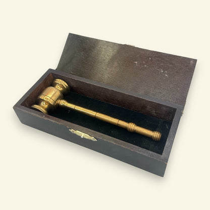 Solid Brass Gavel in Not Guilty Wood Presentation Box Attorney Law Gift