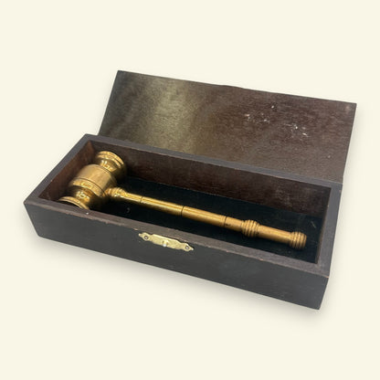 Solid Brass Gavel in Not Guilty Wood Presentation Box Attorney Law Gift
