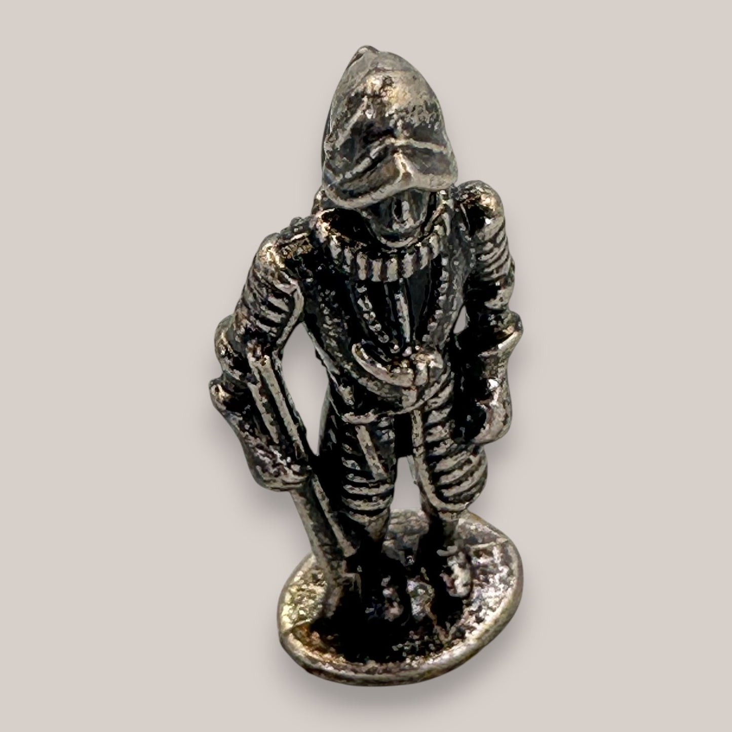 Miniature Pewter Knight Figurine Medieval Armour Statuette 2 Inch