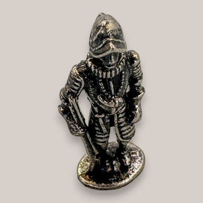 Miniature Pewter Knight Figurine Medieval Armour Statuette 2 Inch