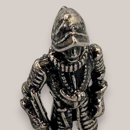 Miniature Pewter Knight Figurine Medieval Armour Statuette 2 Inch