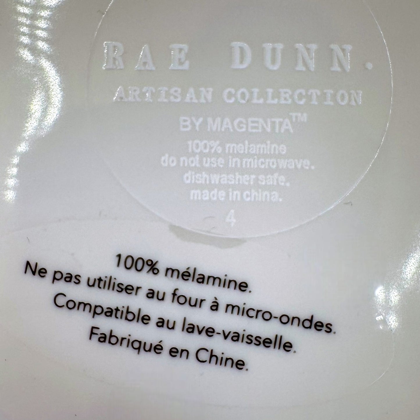 Rae Dunn Canadiana Melamine Plates - Set of 4 "True North" & "Eh?