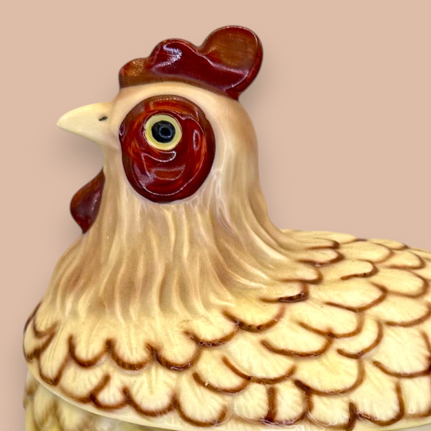 Vintage Ceramic Hen on Nest Covered Casserole Dish - Country Chic