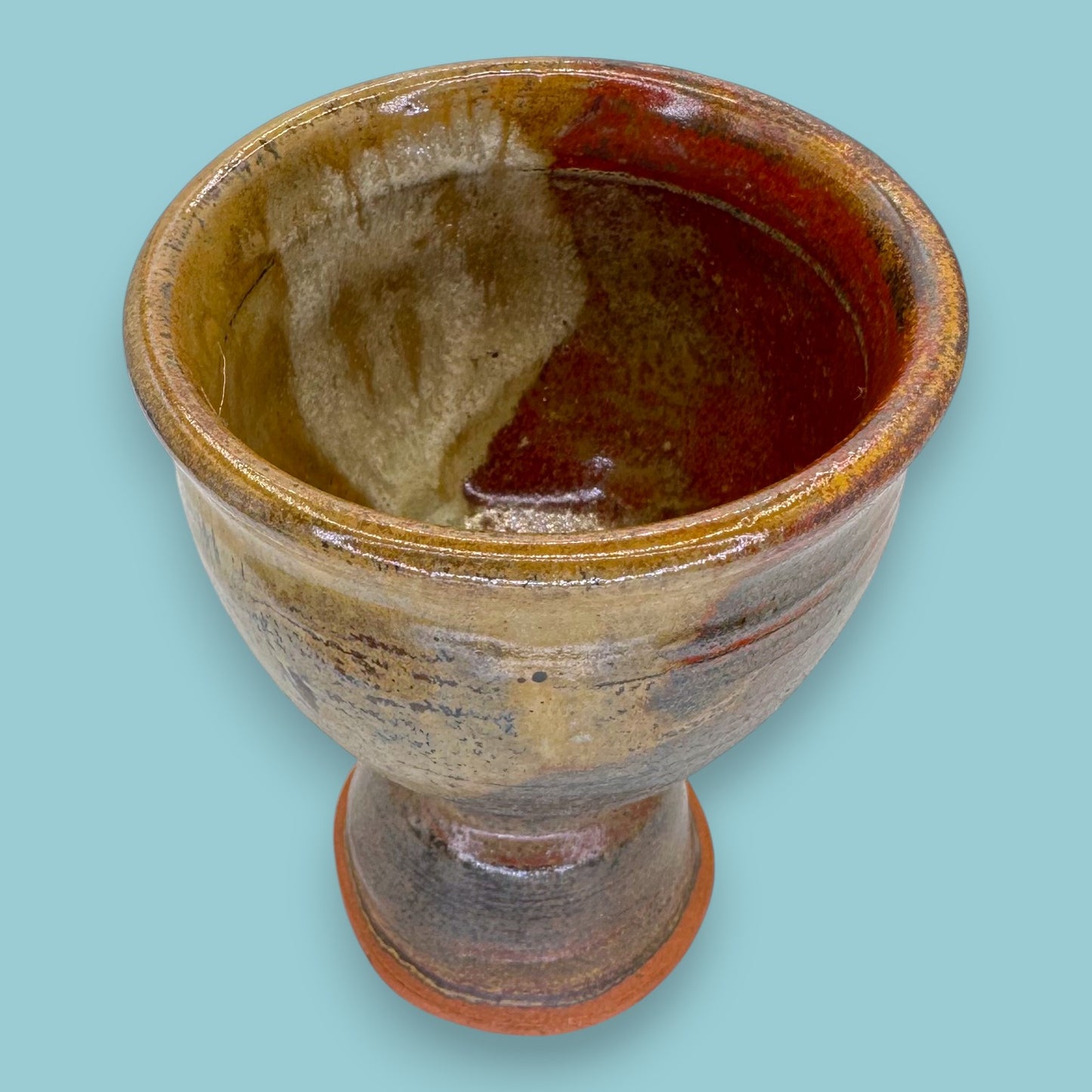 Artisan Studio Pottery Stoneware Goblets - Earthy Pair