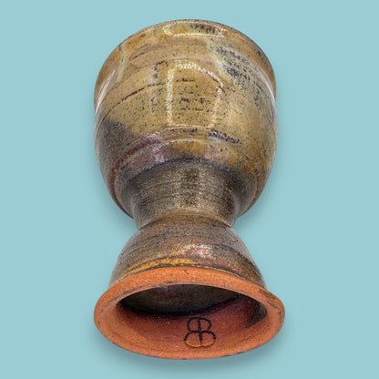 Artisan Studio Pottery Stoneware Goblets - Earthy Pair